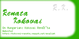 renata kokovai business card